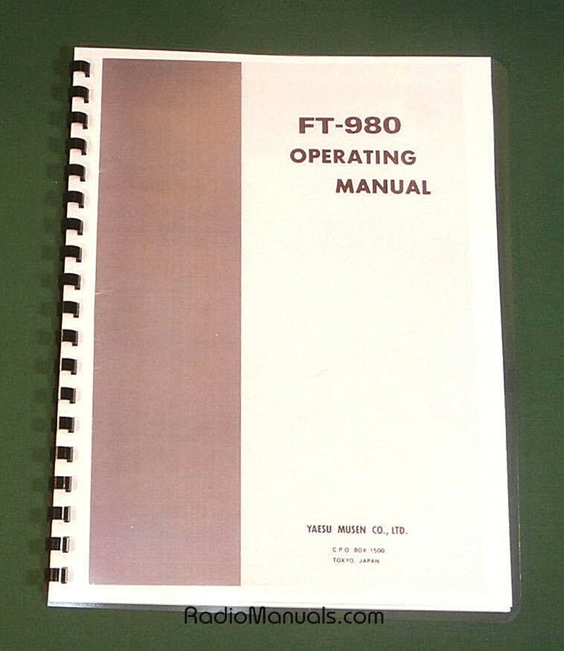 Yaesu FT-980 Instruction Manual